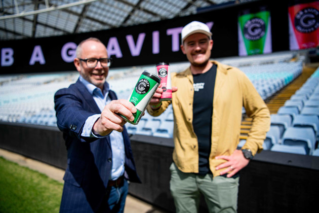 Drinks startup Gravity Seltzer has been appointed the official seltzer supplier at Accor Stadium and other leading NSW venues. 
Image: Gravity Seltzer