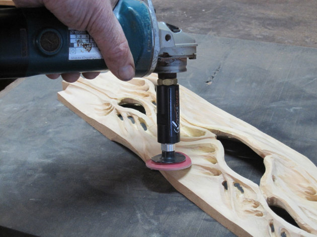 Sanding in tight hollows.
