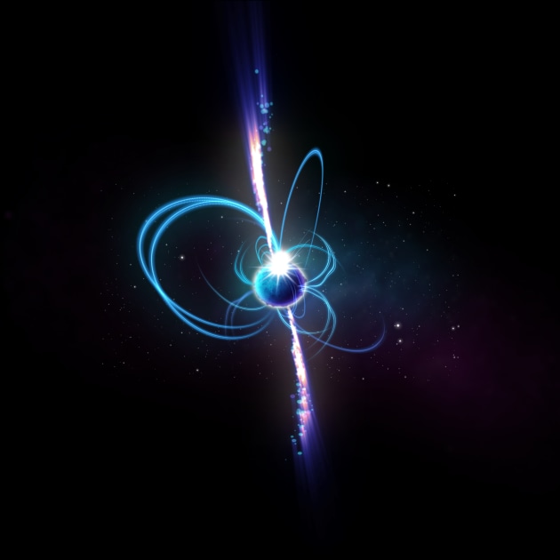 An artist&rsquo;s impression of what the object might look like if it&rsquo;s a magnetar. (ICRAR)