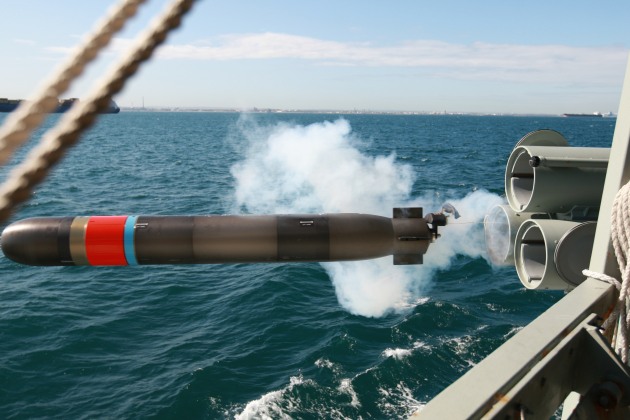 MU90 Torpedo Launch trials conducted in 2011 to test modifications made by the explosive ordinance division. (Defence)