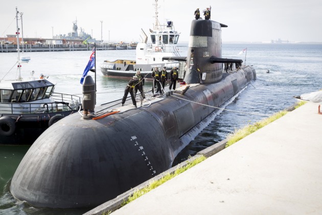 HMAS Sheean berths alongside Diamantina Pier at Fleet Base West, WA. Defence