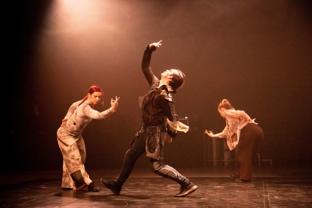 A scene from 'From the Vault', which was performed in a bunker-like space that was once used by the Royal Australian Mint as a storage area.
Photo: LORNA SIM.