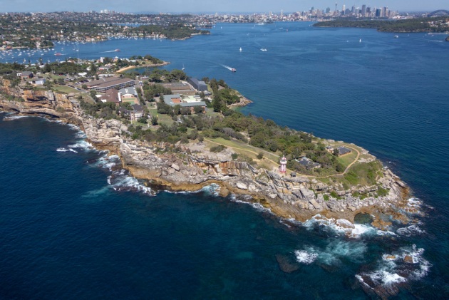 An aerial view of HMAS Watson. Defence