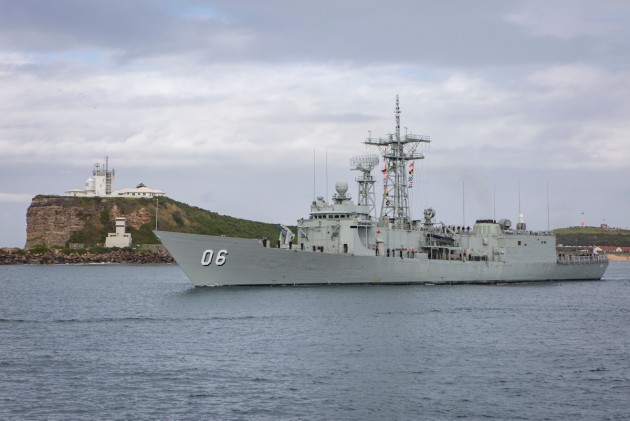HMAS Newcastle leaves her namesake city for the last time. Defence