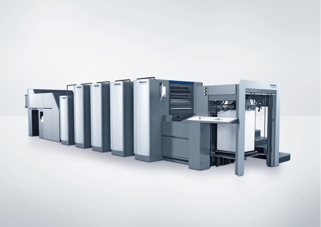 The redesigned Speedmaster CX 75 was inspired by the XL 106's silver gantries at the feeder and delivery.