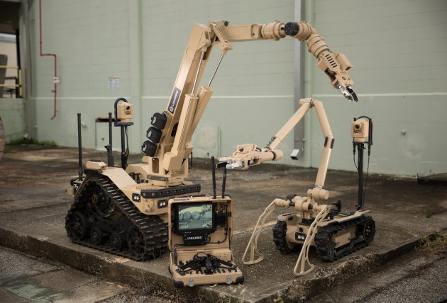 An Explosive Ordnance Disposal robot built by Brisbane-based company L3Harris Micreo. (Defence)