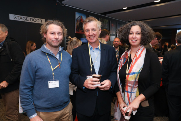 Erik Major, Major Graphics Printers; Wayne Robinson, Print21; and Rym Kachouri, Foodmach.