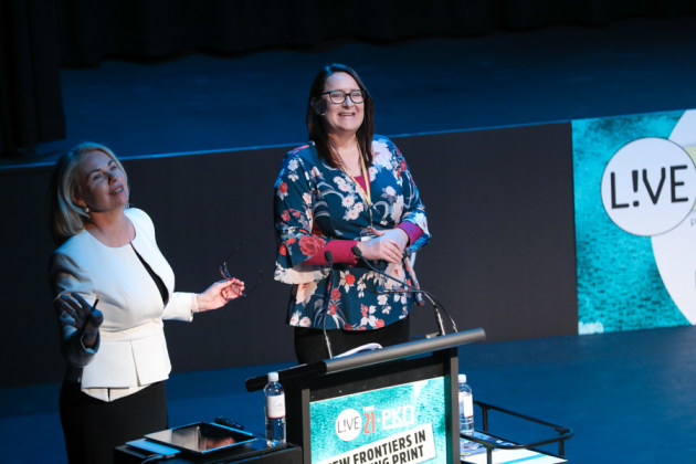 Lindy Hughson, PKN & Print21, and Liza Vernalls, Campbell Arnott's.