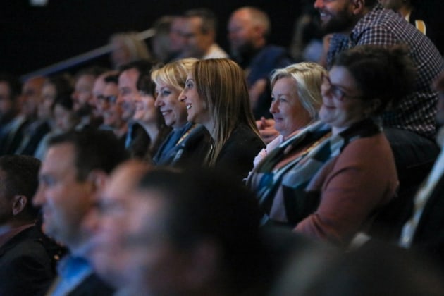 An engaged crowd at LIVE.