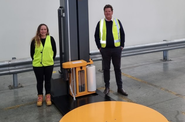 Samantha Saunders (left) general manager of the newly acquired Integrated Machinery business, with Mark Emmett, owner and CEO of HMPS. Saunders will continue to run the Melbourne-based operation.