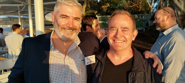 Tony Bertrand, Ball & Doggett  (left) with David Leach, Look Print