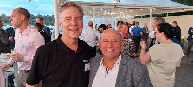 Russell Cavenagh (left), Mutoh, with Emmanuel Buhagiar, Imagination Graphics
