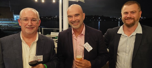 (l-r) Alex McClelland, Orafol, with Richard Lucas, HVG and Ryan Warby, Epson