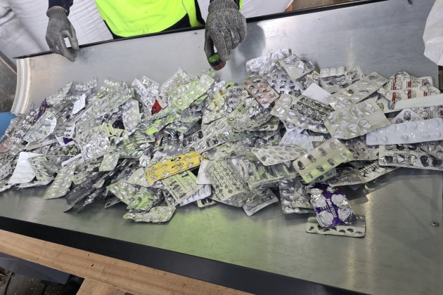 Pharmacycle collects blister packs and recycles the plastic and aluminium.