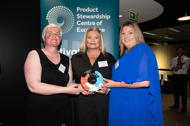 l-r: Schutz Australia's Leanne Taylor (head of safety, health, environment and quality), Jodie Kerr (business sales manager), and Sandy Kalinowsky (national ticket collections manager).