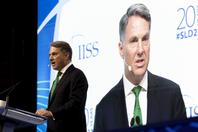 Deputy Prime Minister and Minister for Defence Richard Marles spoke at the Seventh Plenary during the Shangri-La Dialogue in Singapore, on 4 June 2023. (Defence)