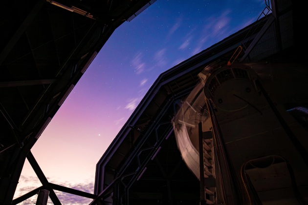 An internal view of the Space Surveillance Telescope (SST) inside the dome at the Harold E. Holt Naval Communication Station near Exmouth, Western Australia.

Credit: Defence / LACW Annika Smit