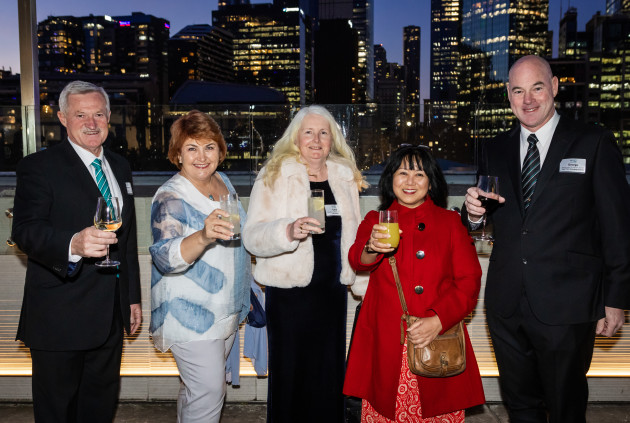 (L to R) Pierre and Deanna Pienaar, Carol Kilcullen-Lawrence, Nis Ikhwan, George Ganzenmuller