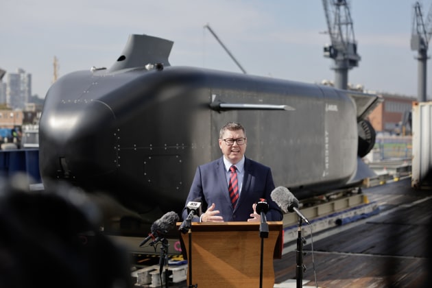 Pat Conroy announces that the government will deliver a sovereign, autonomous undersea capability for Navy through the Ghost Shark program.

Credit: Defence