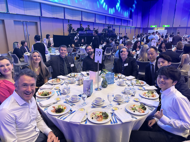 ANZ delegates ready to celebrate.