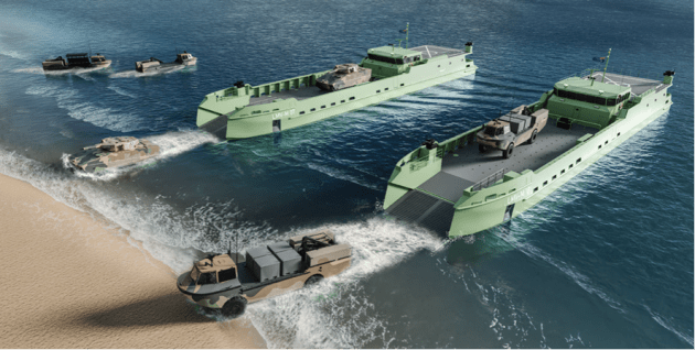 Concept design of Army&rsquo;s new Landing Craft Medium.

Credit: Defence