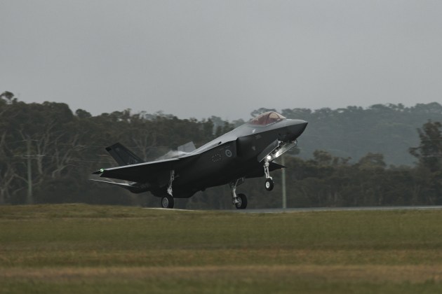 A TR-3 F-35A arrives at RAAF Base Williamtown. 

Credit: Defence