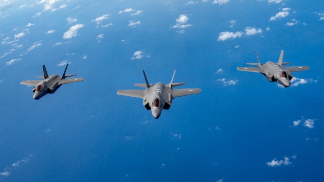 F-35A Lightning II aircraft from the RAAF, US Air Force and the Japan Air Self Defense Force in formation during Exercise Cope North.

Credit: Defence
