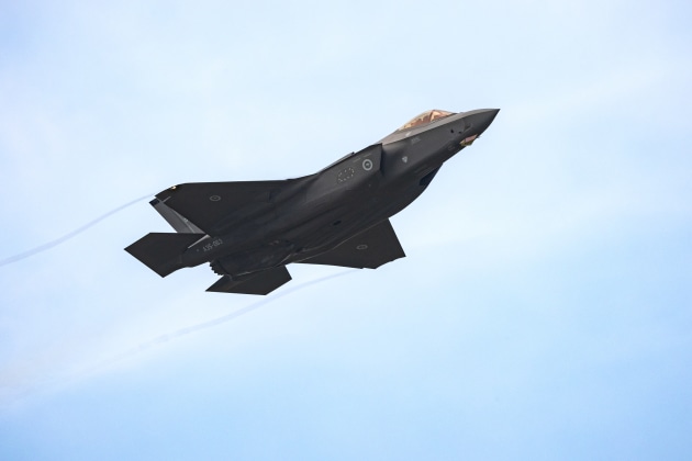 A Royal Australian Air Force F-35A Lightning II takes off at RMAF Kuantan Air Base for Exercise Bersama Lima 2025 in Malaysia.

Credit: CPL Nicole Dorrett / Defence