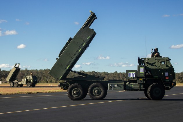 US Marine Corps HIMARS conduct a simulated fire mission during a HIMARS Rapid Infiltration event as a part of Exercise Talisman Sabre 2021. (Defence)