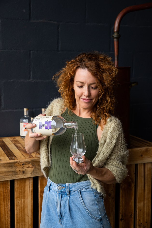 Catie Fry, founder of low- and no-alcohol spirits brand Clovendoe Distillery Co.