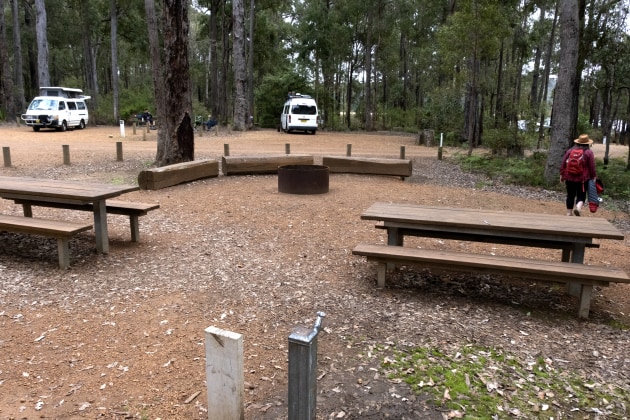 Potters Gorge Campsite is for RVs and hikers. You have to book these sites.