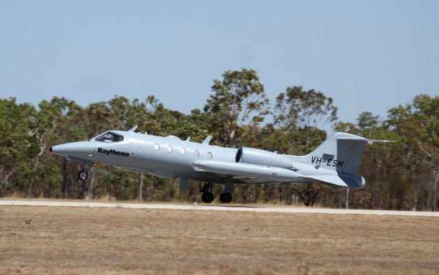 Raytheon Learjets provide EW training services to the ADF.
Nigel Pittaway