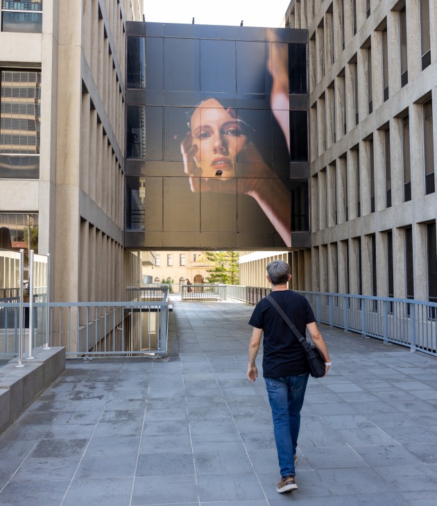 Uncanny Valley outdoor exhibition. Featuring numerous photographers including Darren Sylvester (pictured). Photo Tim Levy