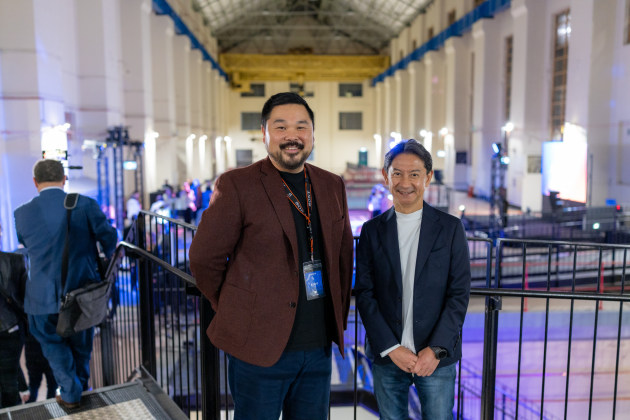 Jun Yoon &ndash; Head of Digital Imaging and Tom Hamaguchi &ndash; Sony MD. Photo &copy; Tim Levy