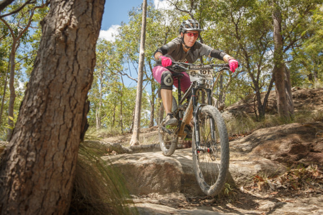 <p>Elite women's winner Vanessa Thompson getting the job done.</p>