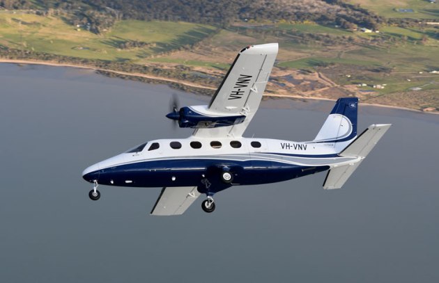 Traveller VH-VNV in flight. (Steve Hitchen)
