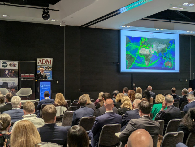 Commodore Scott Lockey, Director General of the Hunter Class Frigate Program speaking at the 2026 ADM South Australia Defence Summit.

Credit: Nigel Pittaway