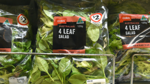 One of the recalled Coles lettuce packs.