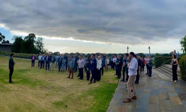 APPMA members gather round to hear the interesting story behind one of Australia's most famous wine brands.