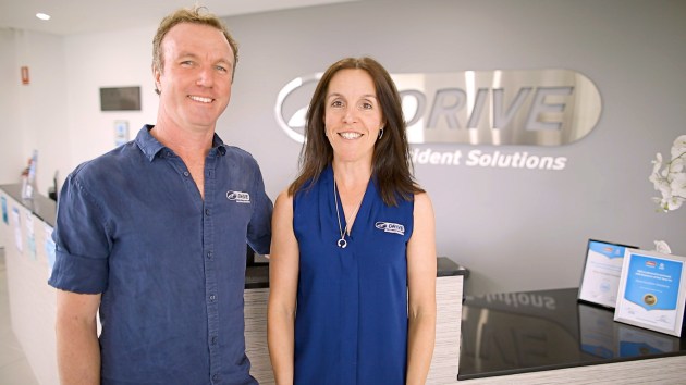 Car Craft Queensland Chairman Chris Manteit with his wife and business partner Angela.
