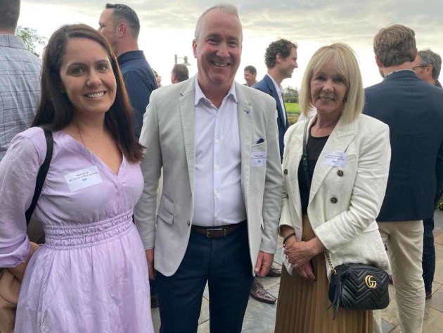 Kate Carter, Russel Chegwyn of AEI Insurance Broking Group and Jacqui Summerhill of Exhibitions & Trade Fairs.