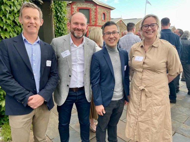 (L-R) Jon Perry, ETF; Phil Biggs and Hun Goh, Foodmach; and Ellie Ford.