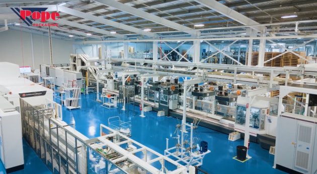Top level Windmoller & Holscher technology installed includes a new W&H Miraflex II press which can print photographic quality, eight-colour designs.