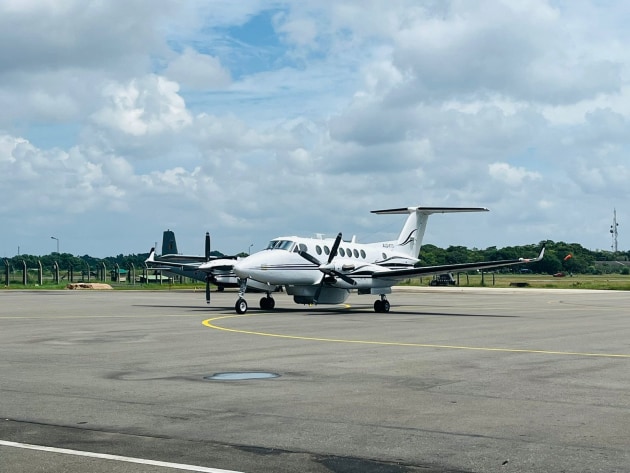 A32-673 in Sri Lanka following a flight from Aceh in Indonesia. 

Credit: Australian High Commission in Sri Lanka
