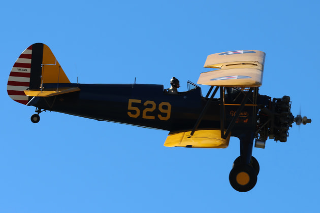 The business is offering open-cockpit joy flights in a 1941 Boeing Stearman Model 75 (toncret_aviation)