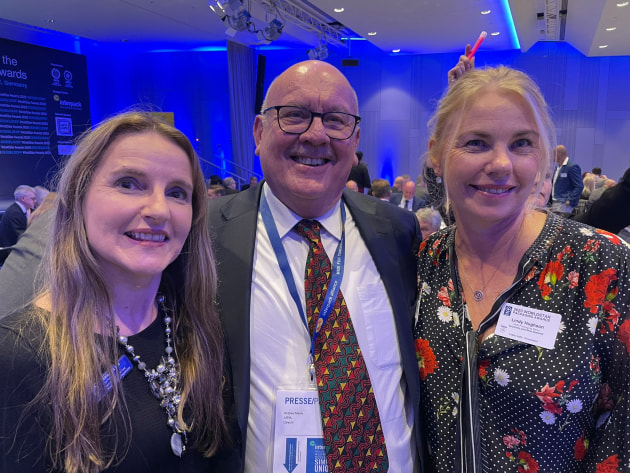 Nerida Kelton, Andrew Manly and Lindy Hughson.
