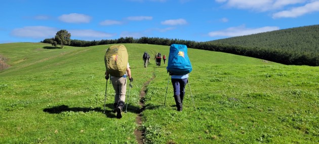 Our End-To-End walkers on their way to Blackwood Campsite. Steve Sertis