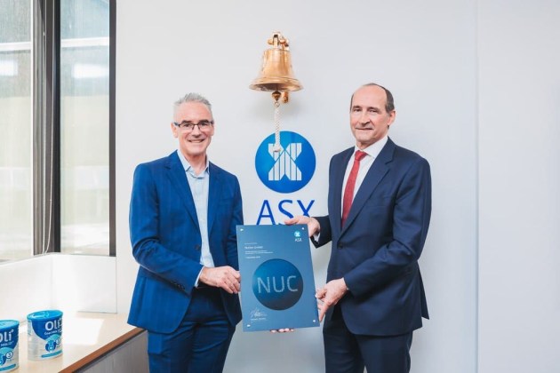 Nuchev CEO Ben Dingle and chair Justin Breheny.