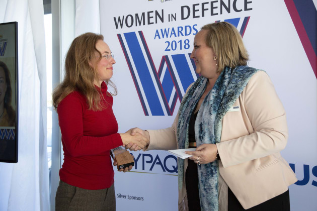 Dr Christine Shanahan, Engineering winner, with SYPAQ CEO Amanda Holt.