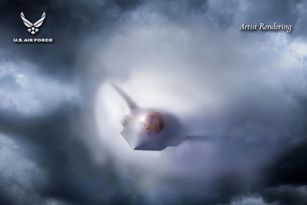 Shown is a graphical artist rendering of the Next Generation Air Dominance (NGAD) Platform. The rendering highlights the Air Force&rsquo;s sixth generation fighter, the F-47. The NGAD Platform will bring lethal, next-generation technologies to ensure air superiority for the Joint Force in any conflict. (U.S. Air Force graphic).

Credit: US Defense